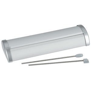 Additional Image 1 - a white tube with silver rim and silver metal tips