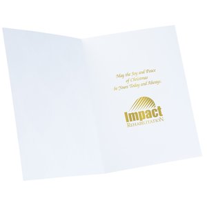Additional Image 3 - a white card with gold logo