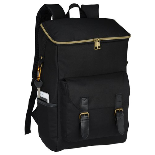 Additional Image 4 - a black backpack with a zipper