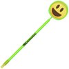 a green pen with a smiley face on it