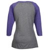 View Image 2 of 3 of Ideal 3/4 Sleeve Raglan T-Shirt - Ladies' - Embroidered