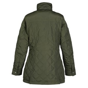 Additional Image 1 - a back view of a green jacket