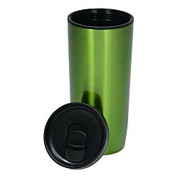 a green and black tumbler