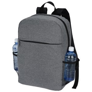 Additional Image 3 - a grey backpack with a water bottle in it
