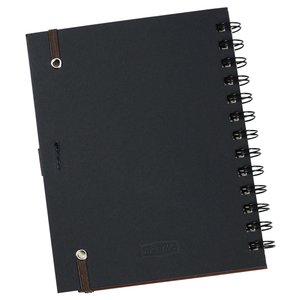 Additional Image 1 - a black notebook with a spiral bound