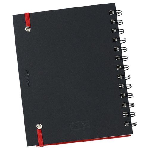 Additional Image 4 - a black notebook with red edges