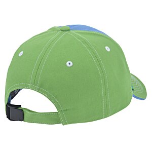 Additional Image 1 - a green hat with blue and white dots