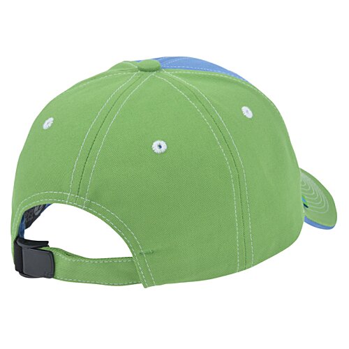 Additional Image 1 - a green hat with blue and white dots