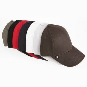Additional Image 3 - a brown cap with black and red stripes