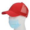 View Image 3 of 4 of Trucker Mesh Back Cap with Face Mask Buttons