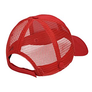 Additional Image 1 - a red hat with a mesh cap