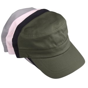 Additional Image 1 - a green hat with pink trim
