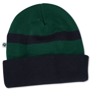 Additional Image 1 - a green and black beanie