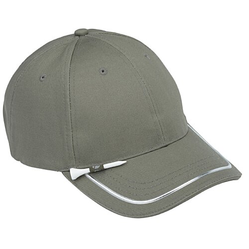 Additional Image 2 - a grey hat with white trim
