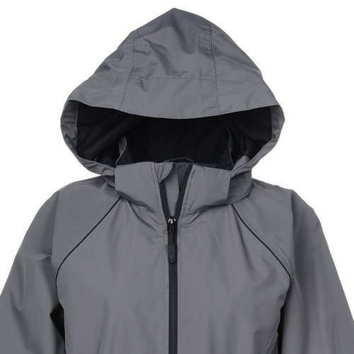 Additional Image 3 - a grey jacket with a black hood