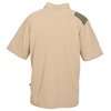 Additional Image 1 - a tan shirt with green patches on it