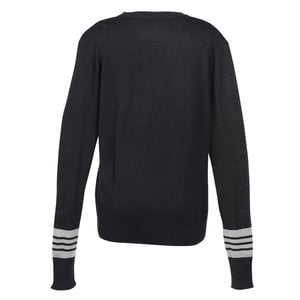 Additional Image 2 - a black sweater with white stripes