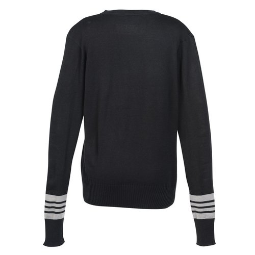 Additional Image 2 - a black sweater with white stripes