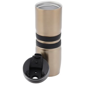 Additional Image 1 - a silver and black thermos