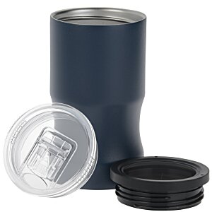 Additional Image 2 - a black and silver tumbler with a lid