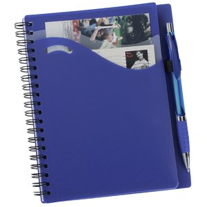 Additional Image 1 - a blue notebook with a pen