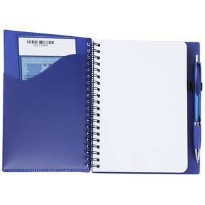 Additional Image 3 - a blue notebook with a white cover