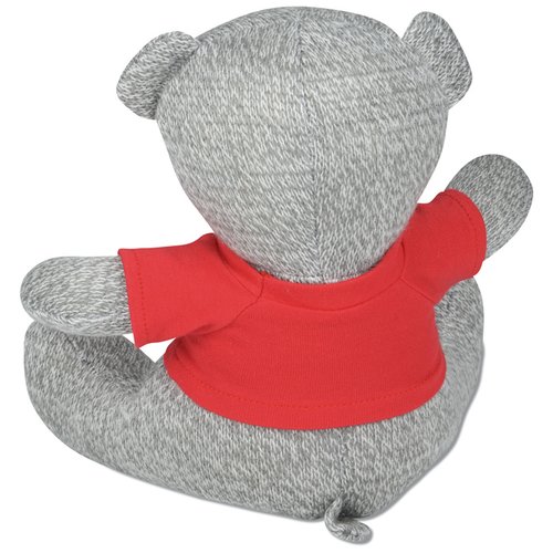 Additional Image 1 - a grey stuffed animal with a red shirt