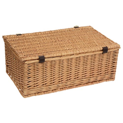 Additional Image 2 - a brown wicker basket with black handles