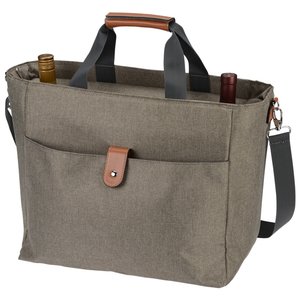 Additional Image 4 - a grey bag with black handles