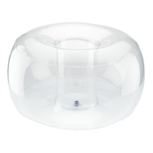 Additional Image 1 - a clear glass object with a black center