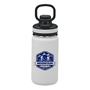 Additional Image 2 - a white water bottle with a black handle