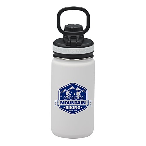 Additional Image 2 - a white water bottle with a black handle