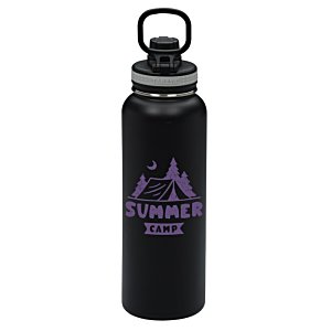 Additional Image 2 - a black water bottle with purple text