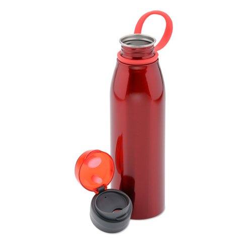 Additional Image 1 - a red water bottle with a red cap