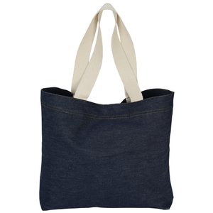 Additional Image 1 - a blue bag with white handles