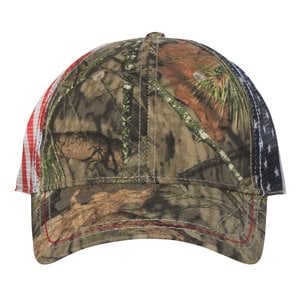 Additional Image 1 - a camouflage hat with red stripes