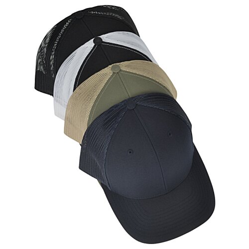 Additional Image 2 - a black hat with white and black stripes