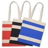 View Image 3 of 3 of Simply Striped Cotton Tote