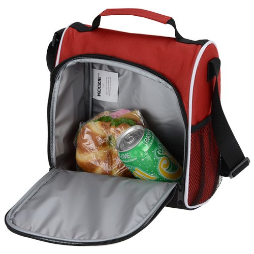 Additional Image 1 - a red lunch bag with food inside