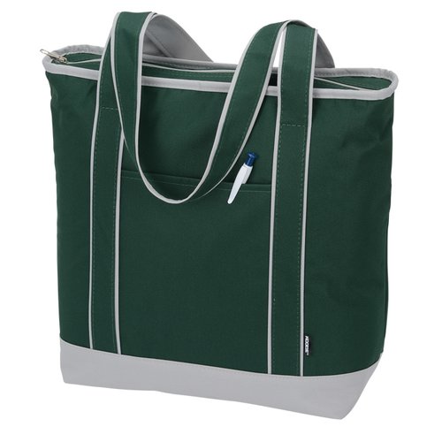 Additional Image 2 - a green bag with white stitching