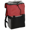 a red and black backpack