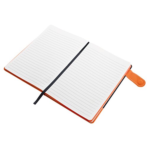 Additional Image 1 - a white and orange notebook with a black pencil