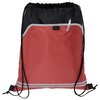 a red and black backpack