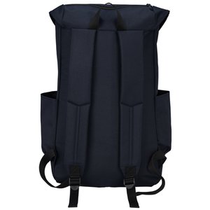 Additional Image 3 - a back view of a black backpack