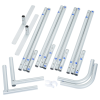 a group of white plastic tubes