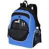 a blue and black backpack