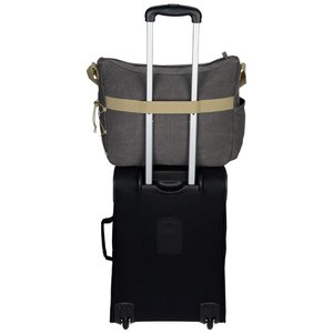 Additional Image 3 - a black suitcase with a grey pillow