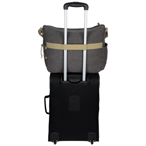 Additional Image 3 - a black suitcase with a grey pillow