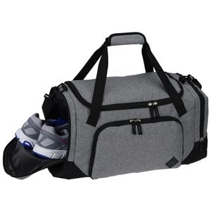Additional Image 1 - a grey and black duffel bag