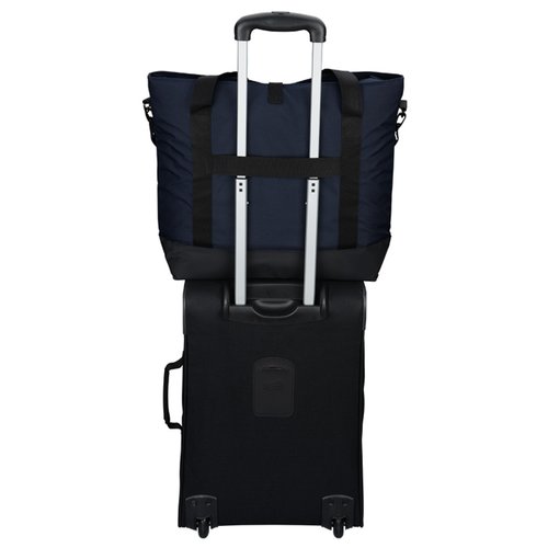 Additional Image 2 - a black luggage with silver handles